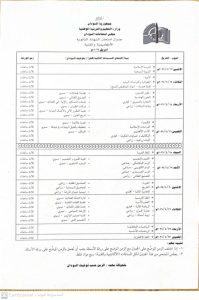 الراية اليوم تنشر جدول امتحانات الشهادة 2026